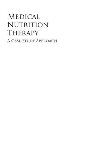 Cover for Medical nutrition therapy