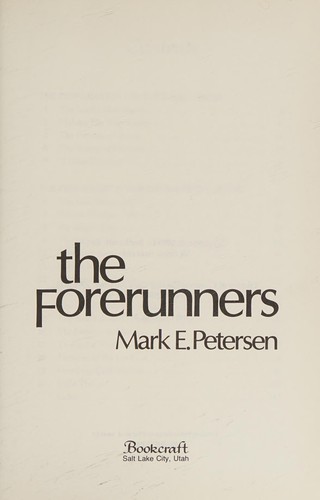 Cover for The forerunners