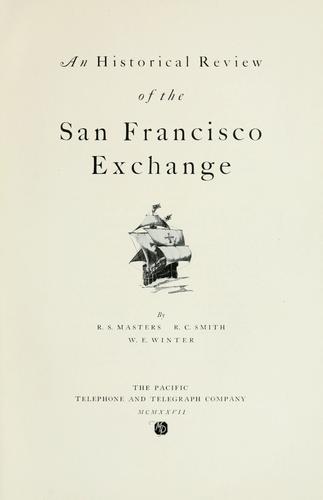 Cover for An historical review of the San Francisco Exchange