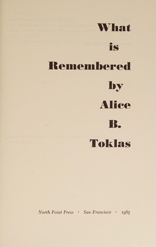 Cover for What Is Remembered