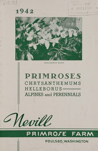 Cover for Primroses, chrysanthemums, helleborus, alpines and perennials, 1942