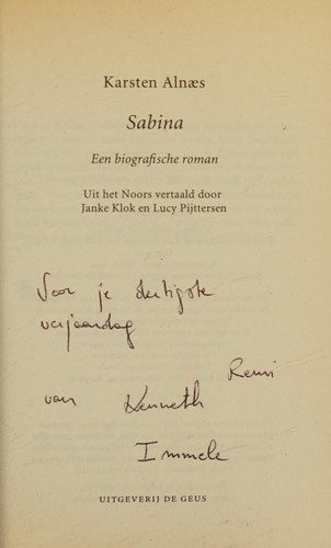 Cover for Sabina