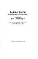 Cover for Eskimo poems from Canada and Greenland