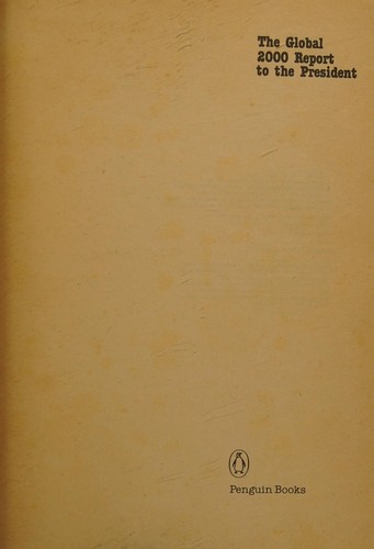 Cover for The Global 2000 Report to the President