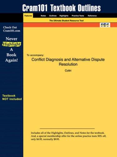 Cover for Conflict Diagnosis and Alternative Dispute Resolution
