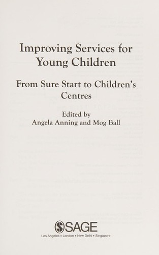 Cover for Improving services for young children