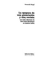 Cover for La epopeya de una generación y una revista