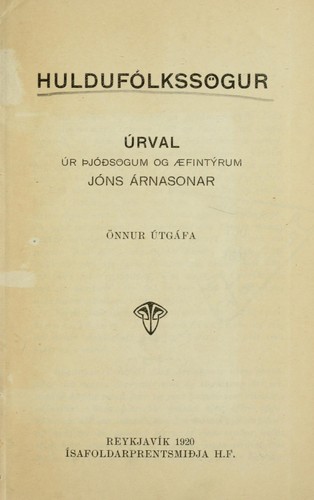 Cover for Huldufólkssögur