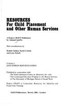 Cover for Resources for child placement and other human services