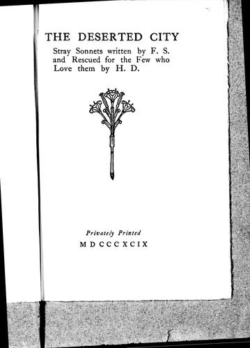 Cover for The deserted city