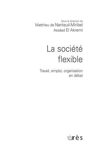 Cover for La société flexible