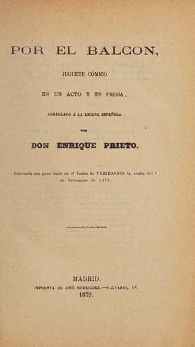 Cover for Por el balcón