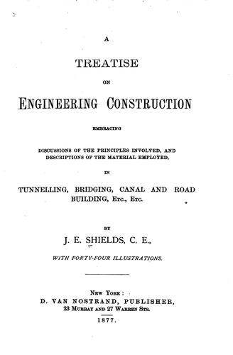 Cover for A treatise on engineering construction
