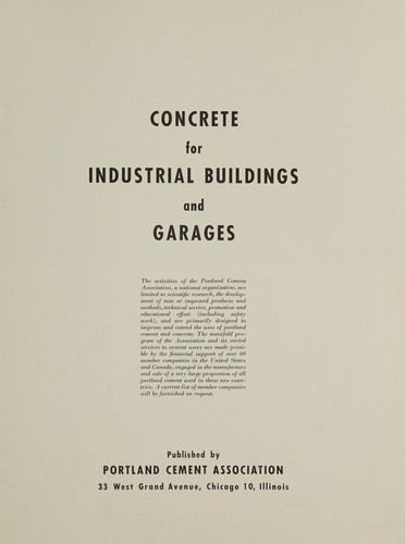 Cover for Concrete for industrial buildings and garages