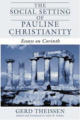 Cover for The Social Setting of Pauline Christianity