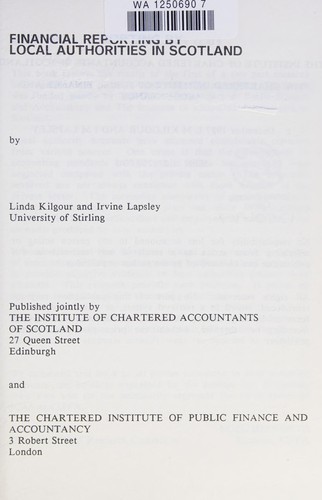 Cover for Financial reporting by local authorities in Scotland