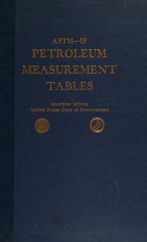 Cover for ASTM-IP petroleum measurement tables
