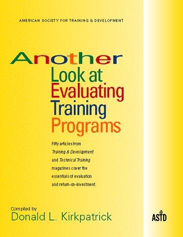 Cover for Another look at evaluating training programs