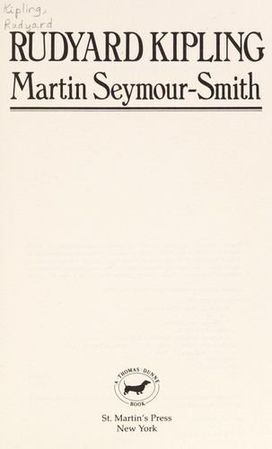 Cover for Rudyard Kipling