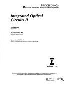 Cover for Integrated optical circuits II