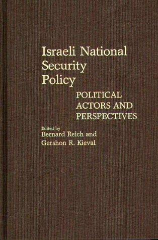 Cover for Israeli National Security Policy