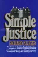 Cover for Simple justice