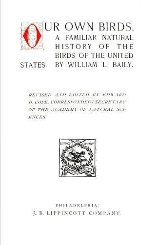 Cover for Our own birds