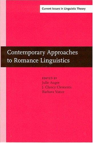 Cover for Contemporary approaches to Romance linguistics