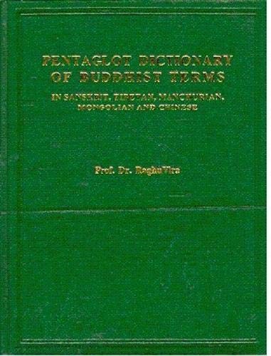 Cover for Pentaglot dictionary of Buddhist terms in Sanskrit, Tibetan, Manchurian, Mongolian and Chinese