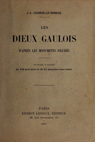 Cover for Les dieux gaulois d'après les monuments figurés