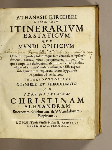 Cover for Athanasii Kircheri e Soc. Iesv Itinerarivm exstaticvm qvo mvndi opificivm