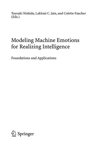 Cover for Modeling machine emotions for realizing intelligence