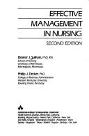 Cover for Effective management in nursing