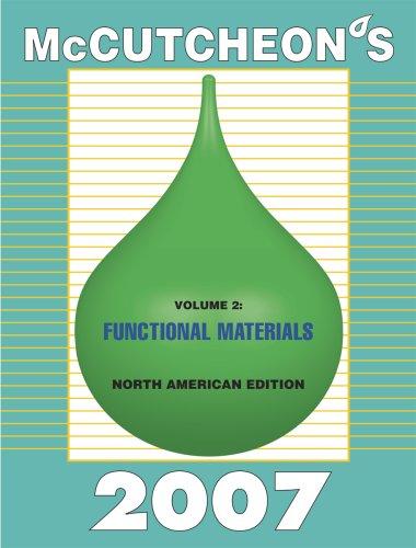 Cover for 2007 McCutcheon's Functional Materials North American (Mccutcheon's Functional Materials. North American Edition)