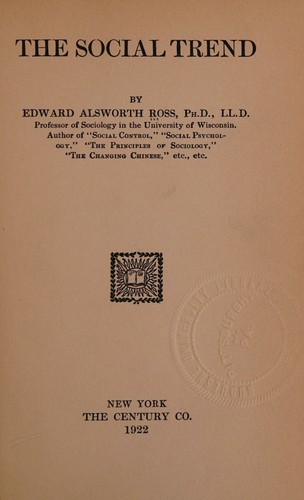Cover for The social trend