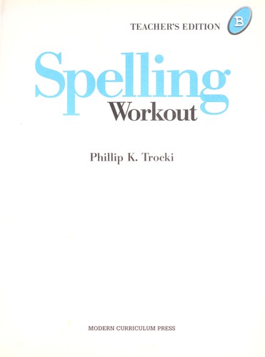 Cover for Spelling Workout F (Teacher Edition)