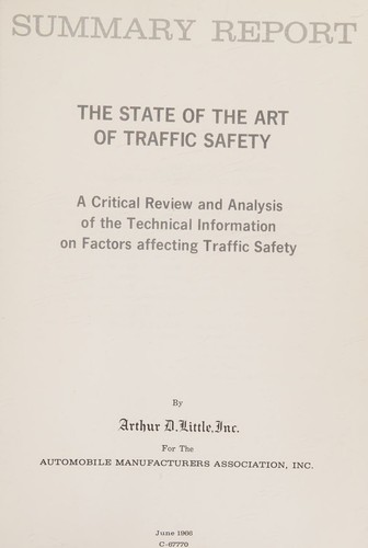 Cover for The State of the Art of Traffic Safety