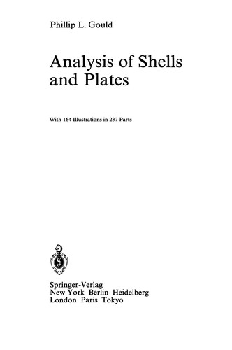 Cover for Analysis of Shells and Plates