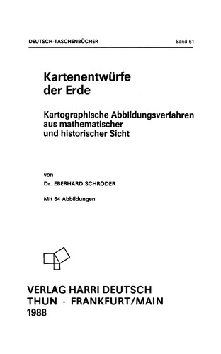 Cover for Kartenentwürfe der Erde