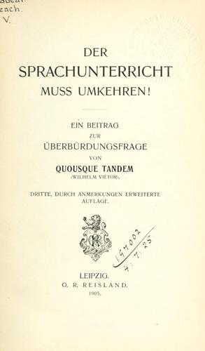 Cover for Sprachunterricht muss umkehren!