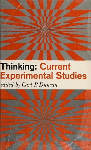 Cover for Thinking: current experimental studies