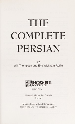 Cover for The complete Persian