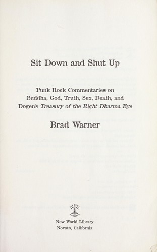 Cover for Sit down and shut up