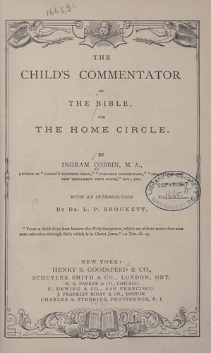 Cover for The child's commentator on the Bible