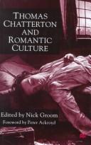 Cover for Thomas Chatterton and romantic culture