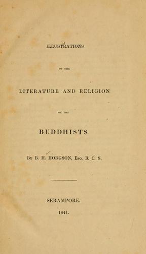 Cover for Illustrations of the literature and religion of the Buddhists.