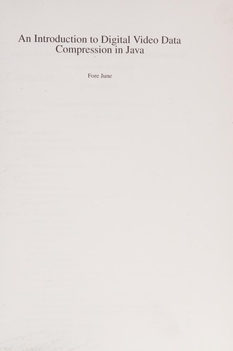 Cover for An introduction to digital video data compression in Java