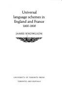 Cover for Universal language schemes in England and France, 1600-1800