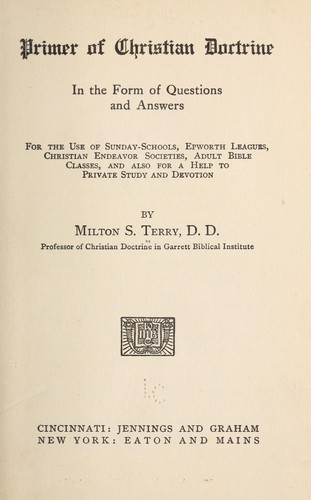 Cover for Primer of Christian doctrine in the form of questions and answers