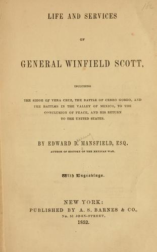 Cover for Life and services of General Winfield Scott, including the siege of Vera Cruz